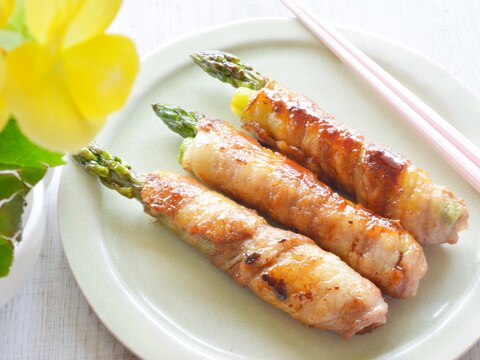 食欲そそる豚肉のアスパラ巻き